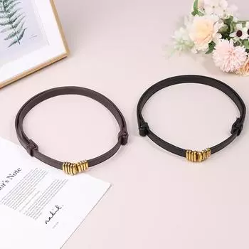 Женский пояс из искусственной кожи, корсет, ремни для дам, металлическая пряжка, поясной ремень, платье для отдыха, пояс пальто чёрный