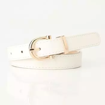 Женский пояс из искусственной кожи, регулируемый тонкий ремешок, минималистичный модный аксессуар, ремень для джинсов, декор, многоцветный белый