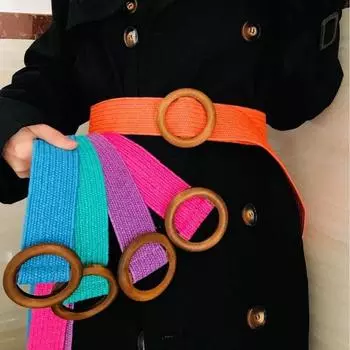 Женский пояс из полипропилена в стиле ретро с эластичным и эластичным поясом, модные и минималистичные сто одинаковых платьев