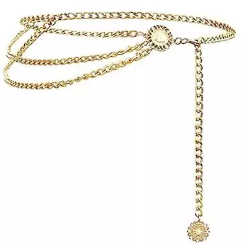 Женский пояс на бедрах с высокой талией, золотистый, серебряный, узкая металлическая цепочка, массивная бахрома, цепочка на талию, корсетный пояс-цепочка золотой