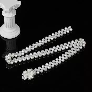 Женский пояс с цепочкой на талию, инкрустированный жемчугом, бриллиантами, с украшением на талии, тонкий пояс, расшитый бисером, эластичный пояс A5