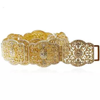 Женский пояс со стразами, золотое полое металлическое кольцо-цепочка, свадебное ювелирное изделие, подарок золотой