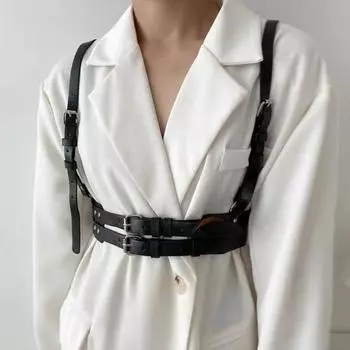 Женский пояс в стиле панк, регулируемый сплошной цвет с заклепками, декор в стиле хип-хоп, одежда, подходящая для вечеринки из искусственной кожи абрикосовый