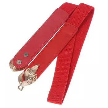 Женский поясной ремень, узкий эластичный пояс для платья, тонкий пояс с пряжкой коричневый