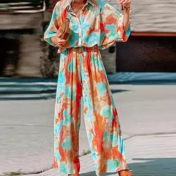 Женский повседневный комбинезон в стиле бохо Halo с цветными свободными широкими брюками S