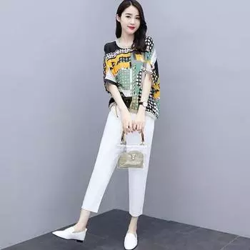 Женский повседневный костюм из 2 шт./компл., модный повседневный износостойкий шикарный женский костюм с короткими рукавами, весенняя одежда XXXL синий