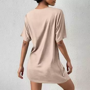 Женский повседневный костюм из двух частей: футболка с короткими рукавами, круглым вырезом, разрезом и обтягивающими шортами S синий