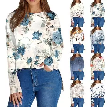 Женский повседневный модный однотонный свитер с круглым вырезом и длинными рукавами L бежевый