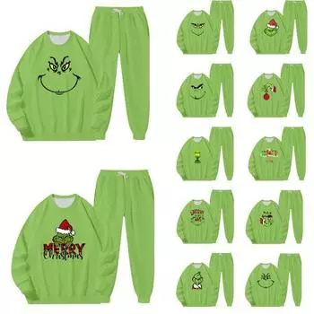 Женский повседневный модный пуловер с круглым вырезом, свободными рукавами с принтом и свитером с круглым вырезом, комплект из двух предметов L чёрный