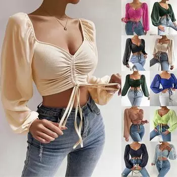 Женский повседневный однотонный пуловер с квадратным вырезом, сетчатый сексуальный модный топ XXXL чёрный