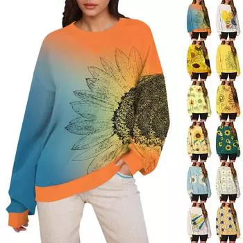 Женский повседневный полосатый пуловер, рубашка с длинным рукавом, толстовка большого размера L бежевый