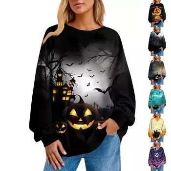 Женский повседневный полосатый пуловер, рубашка с длинным рукавом, толстовка большого размера L