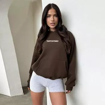 Женский повседневный пуловер осень-зима однотонный с капюшоном утепленный женский свитшот S синий