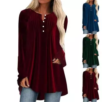 Женский повседневный пуловер с V-образным вырезом и принтом на пуговицах на Хэллоуин M