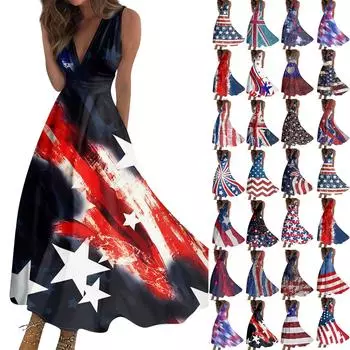 Женский повседневный пуловер с v-образным вырезом и принтом, без рукавов, обтягивающее талию, платье XXXL белый