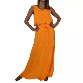 Женский повседневный сарафан длиной до колена, модное удобное платье M чёрный