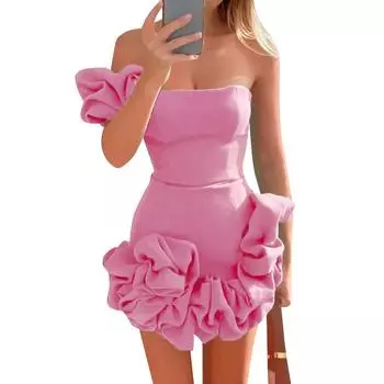 Женский повседневный сарафан длиной до колена, модное удобное платье M чёрный