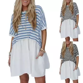 Женский повседневный сарафан длиной до колена, модное удобное платье M чёрный