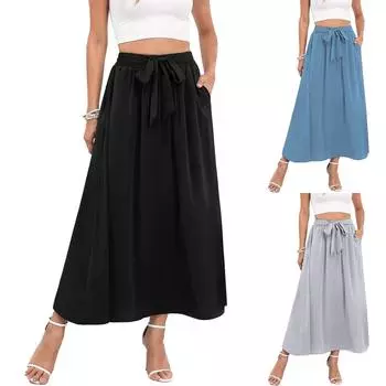 Женский повседневный сарафан длиной до колена, модное удобное платье M чёрный