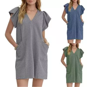 Женский повседневный сарафан длиной до колена, модное удобное платье S чёрный