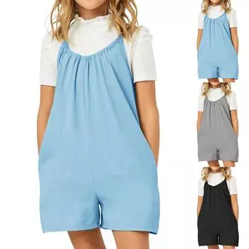 Женский повседневный сарафан длиной до колена, модное удобное платье M чёрный