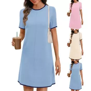 Женский повседневный сарафан длиной до колена, модное удобное платье M чёрный