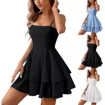 Женский повседневный сарафан длиной до колена, модное удобное платье S