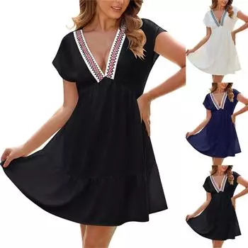 Женский повседневный сарафан длиной до колена, модное удобное платье S