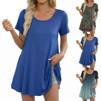 Женский повседневный сарафан длиной до колена, модное удобное платье M чёрный