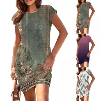 Женский повседневный сарафан длиной до колена, модное удобное платье M чёрный