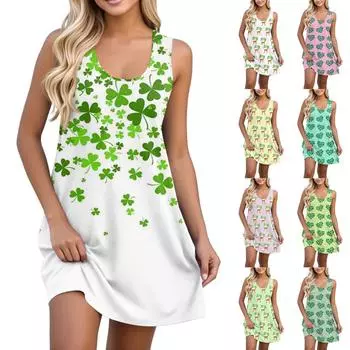 Женский повседневный сарафан с карманами, летнее пляжное платье в стиле бохо, праздничные платья для женщин, футболки, платья с U-образным вырезом, свободные платья-майки XXXL