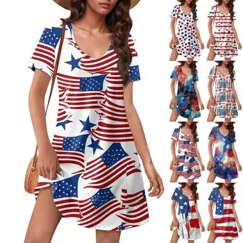 Женский повседневный сарафан с карманами, летнее пляжное платье в стиле бохо, цветочные блузки для женщин, футболки, платья с V-образным вырезом, свободные платья XL красный