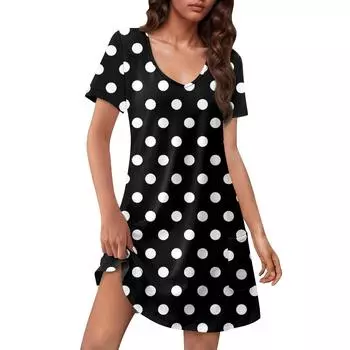 Женский повседневный сарафан с карманами, летнее пляжное платье в стиле бохо, цветочные блузки для женщин, футболки, платья с V-образным вырезом, свободные платья S