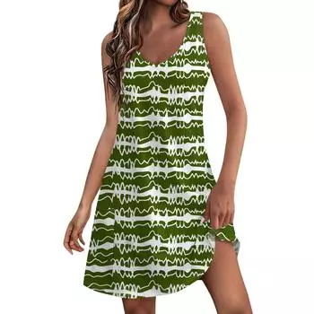 Женский повседневный сарафан с карманами, летнее пляжное платье в стиле бохо, блузки с принтом для женщин, футболки, платье с v-образным вырезом, свободные платья-майки S синий