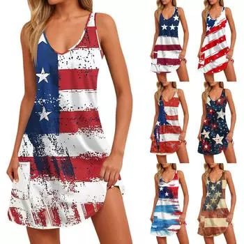 Женский повседневный сарафан с карманами, летнее пляжное платье в стиле бохо, блузки с цветочным принтом для женщин, футболки, платье с v-образным вырезом, свободные платья-майки XL