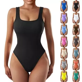 Женский повседневный сексуальный модный однотонный жилет на пуговицах в рубчик, комбинезон для похудения XXXL бежевый