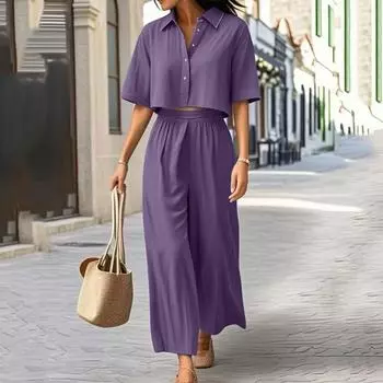 Женский повседневный широкий комплект из 2 предметов XXL розовый