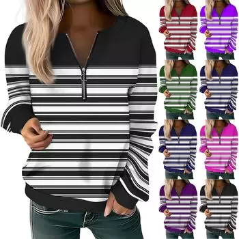 Женский повседневный свитер с длинным рукавом, на молнии, с принтом цветов, свитшот, повседневная верхняя одежда на осень L чёрный