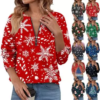 Женский повседневный свитер с длинным рукавом, на молнии, с принтом цветов, свитшот, повседневная верхняя одежда на осень L армия зеленый