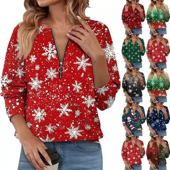 Женский повседневный свитер с длинным рукавом, на молнии, с принтом цветов, свитшот, повседневная верхняя одежда на осень XL чёрный