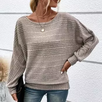 Женский повседневный свитер с рукавами «летучая мышь» свободного кроя и удобные топы S вино красного