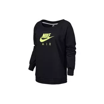 Женский повседневный свободный пуловер с круглым вырезом Nike Air, черный CU5427-011 L