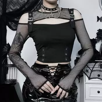 Женский повседневный свободный свитер с длинными рукавами и круглым вырезом S чёрный