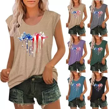 Женский повседневный топ с v-образным вырезом и принтом, свободный пуловер, футболка с короткими рукавами