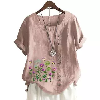 Женский повседневный топ в 11 ярких цветах с принтом S розовый