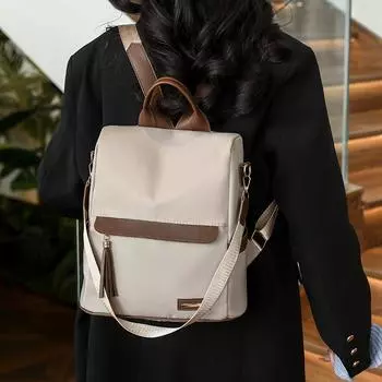 Женский повседневный водонепроницаемый нейлоновый рюкзак, новый, большой емкости, женские дорожные сумки через плечо, модный бренд, женский рюкзак с защитой от кражи