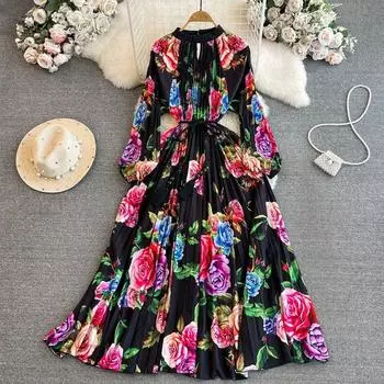 Женский повседневный вязаный сарафан, длинная юбка One Size чёрный