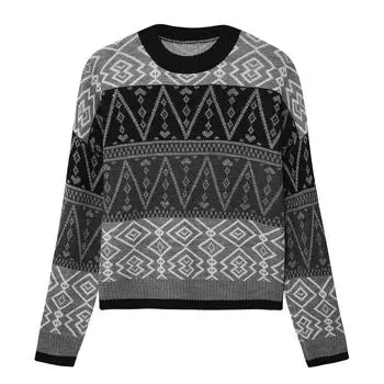 Женский повседневный вязаный топ с рукавами «летучая мышь», свободный пуловер, свитер S серый