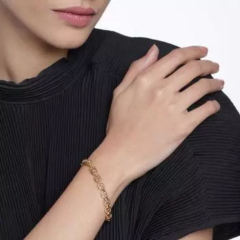 Женский позолоченный браслет хула-хуп Estele с застежкой-коробочкой