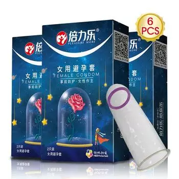 Женский презерватив, 6 шт., женские вагинальные барьерные латексные презервативы без рукавов для пениса, презервативы для сексуальной любви M